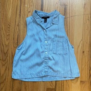 Flowy forever 21 pinstripe shirt